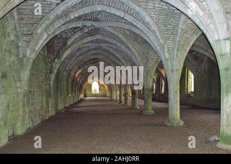 Fontane Abbey E Studley Royal Foto Stock