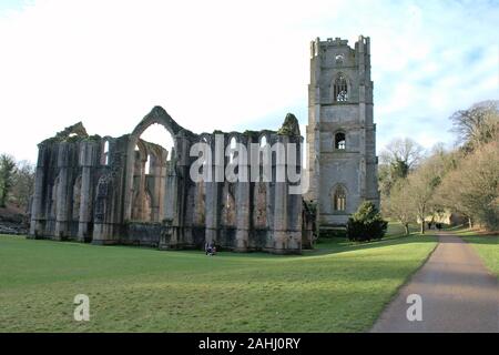 Fontane Abbey E Studley Royal Foto Stock