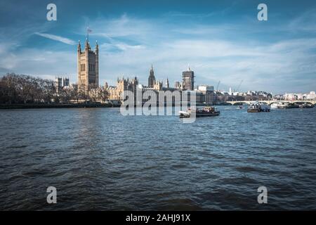 La Casa del Parlamento e dal Big Ben, London, England, Regno Unito Foto Stock