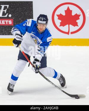 Mikko Kokkonen (FIN) in azione durante il 2020 IIHF mondo junior di Hockey su ghiaccio campionati del Gruppo una corrispondenza tra il Kazakistan e la Finlandia in Trinec, Czec Foto Stock