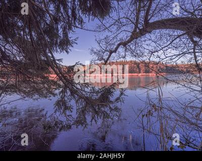 Sundaywalk intorno al Roter Weiher, Erlenmoos Rot an der Rot Germania Foto Stock