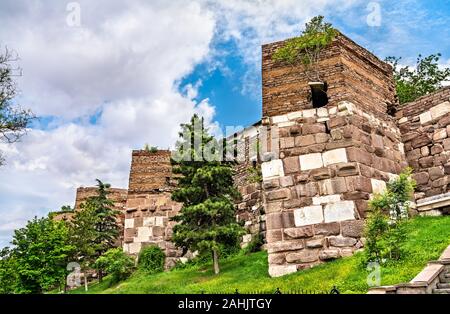 Il castello di Ankara, antiche fortificazioni in Turchia Foto Stock