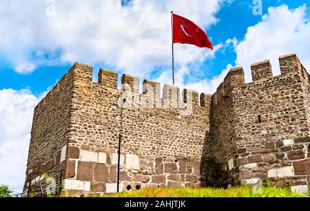 Il castello di Ankara, antiche fortificazioni in Turchia Foto Stock