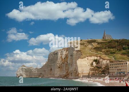 Chalk scogliere a Cote d'alabastro. Etretat, Francia Foto Stock