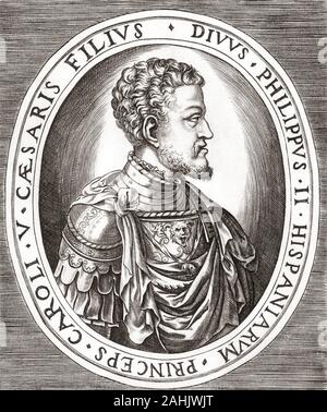 Filippo II, 1527-1598. Re di Spagna. Felipe II. Foto Stock