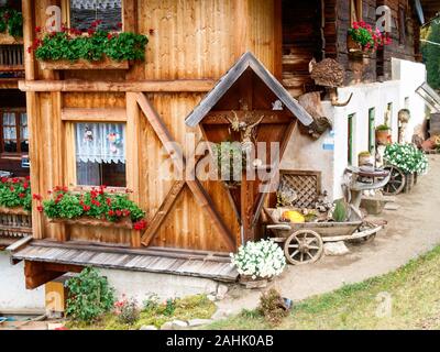 Val d'Ultimo, Italia - 29 Ottobre 2017: tipico Alto Adige house Foto Stock