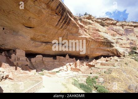 Casa lunga, Mesa Verde, Colorado Foto Stock