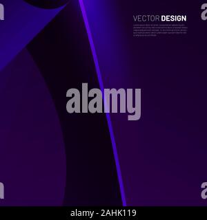 Abstract sfondo geometrico. ondulate e di colore viola. Illustrazioni vettoriali per sfondi, banner, sfondi, carte, le pagine di destinazione, ecc. Illustrazione Vettoriale