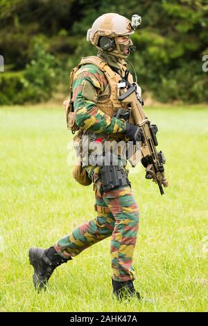 Gli operatori/i soldati delle forze speciali Gruppo dell'esercito belga. Foto Stock