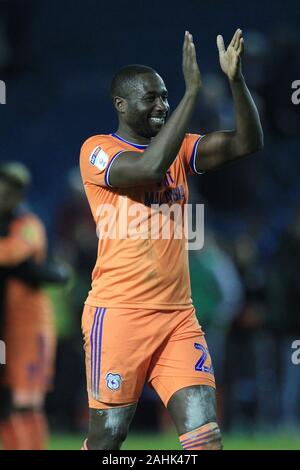 SHEFFIELD, Inghilterra - Dicembre 29th Souleymane Bamba di Cardiff City durante il cielo di scommessa match del campionato tra Sheffield mercoledì e Cardiff City a Hillsborough, Sheffield domenica 29 dicembre 2019. (Credit: Mark Fletcher | MI News( la fotografia può essere utilizzata solo per il giornale e/o rivista scopi editoriali, è richiesta una licenza per uso commerciale Foto Stock