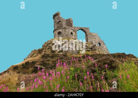 Mow Cop Castello una follia vittoriano a Stoke on Trent, Staffordshire, England, Regno Unito Foto Stock