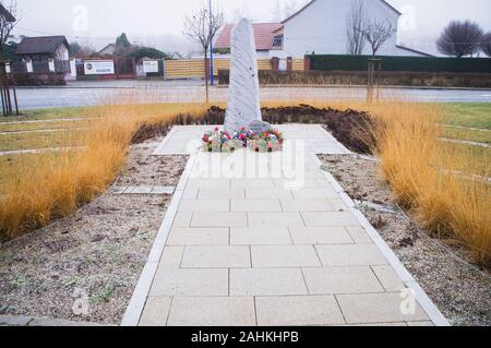 La guerra cecoslovacca aviatori Memorial, AGLI AVIATORI e piloti che hanno servito in WWII, Jindrichuv Hradec, Regione della Boemia del Sud, Repubblica Ceca, domenica Foto Stock