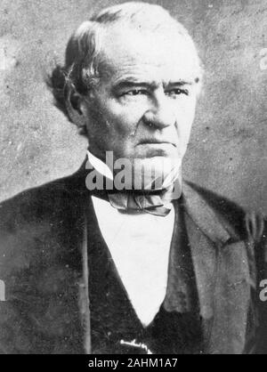 Il Ritratto di ex presidente degli Stati Uniti Andrew Johnson ha restituito al Senato nel 1875 (Età 66). Il 5 marzo 1875 Foto Stock