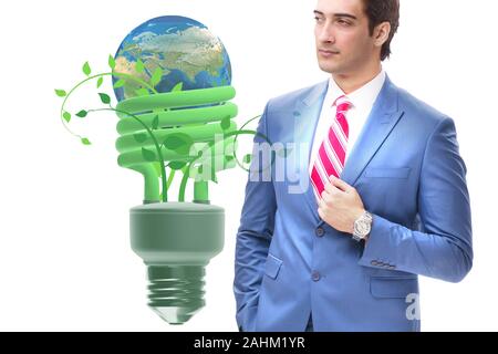 L'energia verde anc ecologia nozione di imprenditore Foto Stock