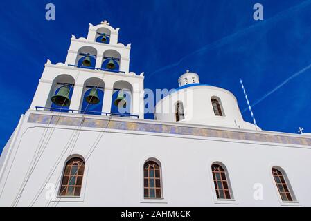 Ekklisia Agios Onoufrios chiesa in Oia - Santorini, Grecia Foto Stock