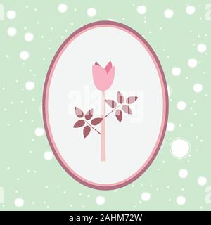 Simbolo di Rose in sfumature pastello di rosa. Illustrazione Vettoriale. Illustrazione Vettoriale. Il minimalismo moderno. Illustrazione Vettoriale