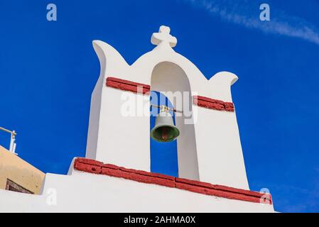 Torre Campanaria di Oia - Santorini, Grecia Foto Stock