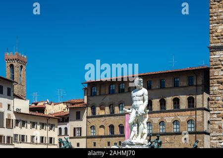 Firenze, Italia - Giugno 5, 2019 : il Palazzo Vecchio è il municipio di Firenze. Si affaccia sulla Piazza della Signoria, che detiene un Foto Stock