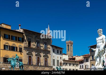 Firenze, Italia - Giugno 5, 2019 : il Palazzo Vecchio è il municipio di Firenze. Si affaccia sulla Piazza della Signoria, che detiene un Foto Stock