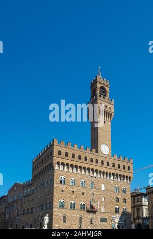 Firenze, Italia - Giugno 5, 2019 : il Palazzo Vecchio è il municipio di Firenze. Si affaccia sulla Piazza della Signoria, che detiene un Foto Stock