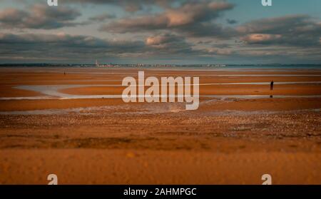 Appley Beach, Ryde, Isola di Wight in Inghilterra La Gran Bretagna Foto Stock