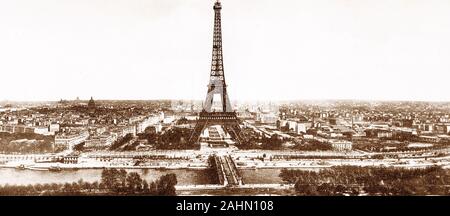 Panorama di Parigi, in Francia, primi 1900s Foto Stock