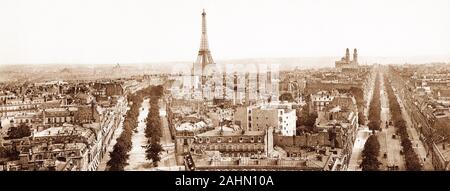 Panorama di Parigi, in Francia, primi 1900s Foto Stock