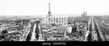 Panorama di Parigi, in Francia, primi 1900s Foto Stock