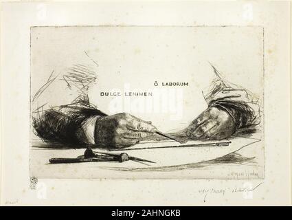 Francis Seymour Haden. Le mani di attacco o Laborum. 1865. In Inghilterra. Incisione e puntasecca su rame stampato su off-bianco di cui la carta Foto Stock