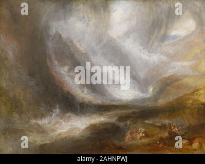 Joseph Mallord William Turner. Valle d'Aosta tempesta di neve, valanghe e temporale. 1836-1837. In Inghilterra. Olio su tela Foto Stock