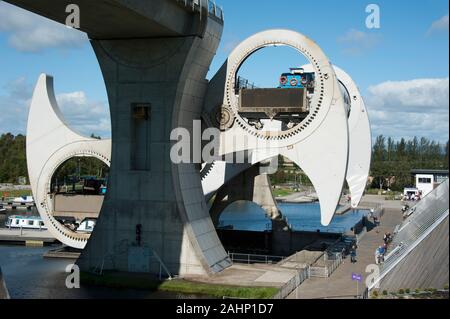 Schiffshebewerk, Falkirk Wheel Bonnybridge, Falkirk, Schottland, Grossbritannien, Europa Foto Stock