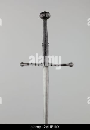 Spada di spinta (Estoc). 1515-1550. Germania. Acciaio, legno e pelle Foto Stock