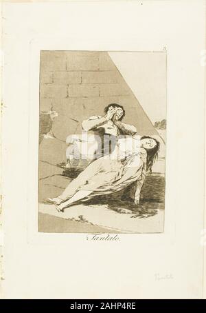 Francisco José de Goya y Lucientes. Tantalo, piastra 9 da Los Caprichos. 1797-1799. Spagna. Incisione e acquatinta su avorio di cui la carta Foto Stock