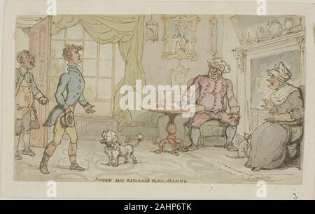 Thomas Rowlandson. Johnny sicuro ritornò alla sua mamma. 1776-1827. In Inghilterra. Acquerello su carta (rimosso dal libro) Foto Stock