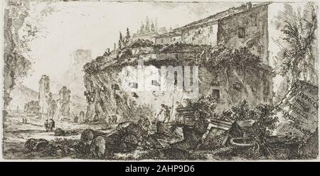 Giovanni Battista Piranesi. Tomba del Scipios, piastra 18 da alcune vedute di archi trionfali ed altri archi. 1748. L'Italia. Incisione su avorio di cui la carta Foto Stock