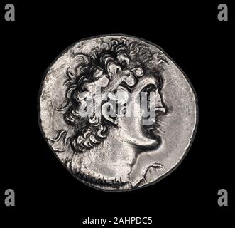 Il Greco antico. Tetradrachm (moneta) raffigurante Tolomeo VIII Euergetes. 146 BC-145 BC. L'Egitto. Argento Foto Stock