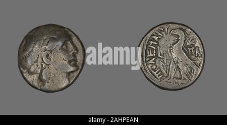 Il Greco antico. Tetradrachm (moneta) raffigurante il re Tolomeo. 367 BC-284 BC. Grecia antica. Argento Foto Stock