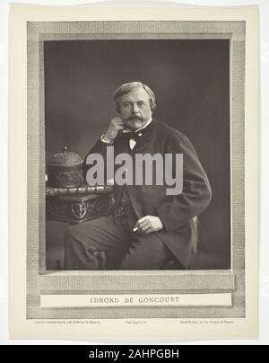 Nadar (Gaspard Félix Tournachon). Edmond de Goncourt (francese scrittore e critico, 1822-1896). 1853-1876. La Francia. Woodburytype, dal periodico "Galerie Contemporaine Littéraire, Artistique" (1876), volume 3 Foto Stock