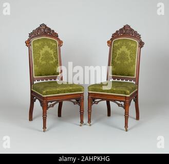 Alexander Jackson Davis. Coppia di Sedie laterali. 1849. Stati Uniti. Legno di palissandro Foto Stock