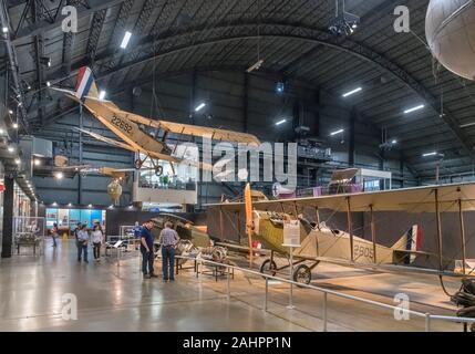 La prima guerra mondiale gli aeromobili presso il Museo Nazionale della United States Air Force (ex United States Air Force Museum), Wright-Patterson Air Force Base, Dayton, Ohio, Stati Uniti d'America Foto Stock