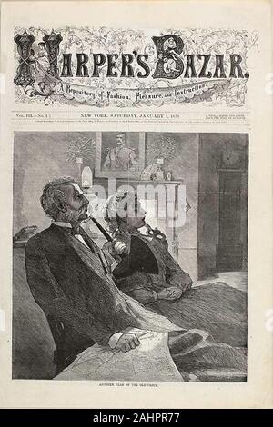 Winslow Homer. Un altro anno da vecchio orologio. 1870. Stati Uniti. Incisione su legno su carta Foto Stock