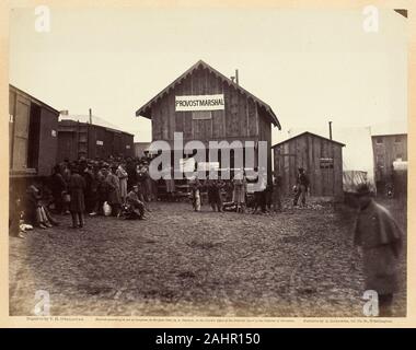 Timothy O'Sullivan. Provost Marshal di ufficio, Aquia Creek. 1863. Stati Uniti. Albume stampa, pl. 46 dall'album Gardner di schizzo fotografico libro della guerra, vol. 1 (1866) Foto Stock