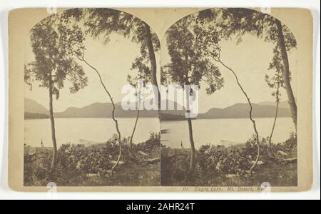 B. Bradley. Eagle Lake, Mt. Deserto, Me.. 1875-1899. Bar Harbor. Albume print, stereo Foto Stock