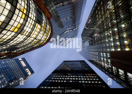 Gli edifici della città di Londra, Regno Unito Foto Stock