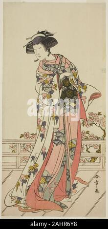 Katsukawa Shunsho. L'attore Nakamura Tomijuro io in un ruolo non identificato. 1772-1782. Il Giappone. Colore stampa woodblock; hosoban; da una composizione multisheet Foto Stock