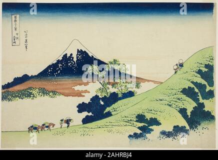 Katsushika Hokusai. Inume passano nella provincia di Kai (Koshu Inume-toge), dalla serie trentasei vedute del Monte Fuji (Fugaku sanjurokkei). 1825-1838. Il Giappone. Colore stampa woodblock; oban Foto Stock