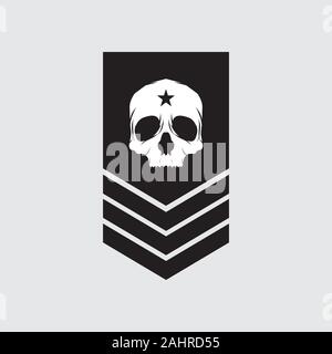 Simboli militare, militari icona di rango vettore Illustrazione Vettoriale