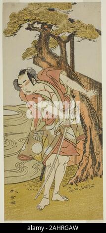 Katsukawa Shunsho. L'attore Ichikawa Yaozo II come Iba n. Juzo ( ). 1767-1777. Il Giappone. Colore stampa woodblock; hosoban; lamiera destra del dittico Foto Stock