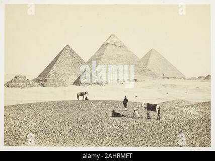 Francis Frith. Le piramidi di El Geezeh, dal sud-ovest. 1857. In Inghilterra. Albume stampare Foto Stock