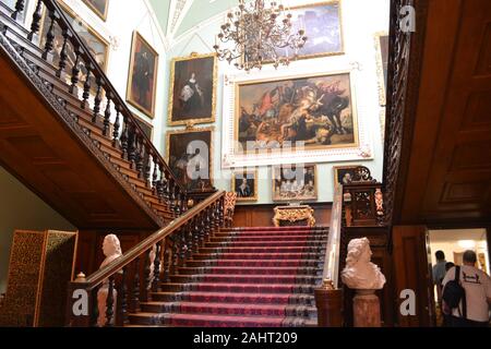 All'interno di Longleat House, Longleat Safari Park, Warminster, Wiltshire, Inghilterra, Regno Unito Foto Stock